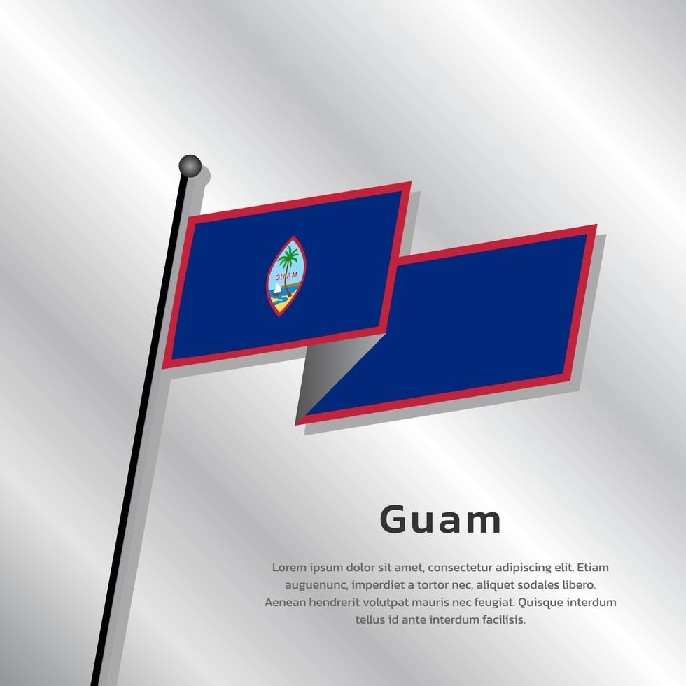 illustration av guam flagga mall vektor