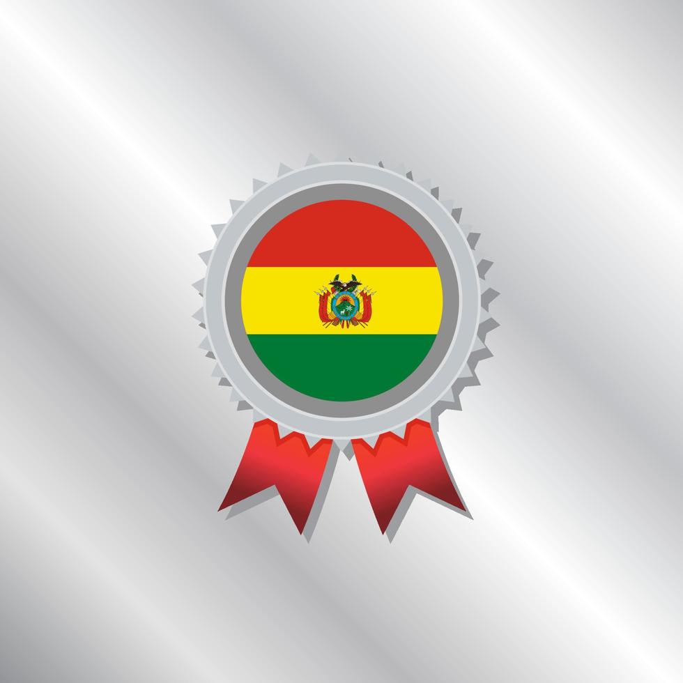 illustration av bolivia flagga mall vektor