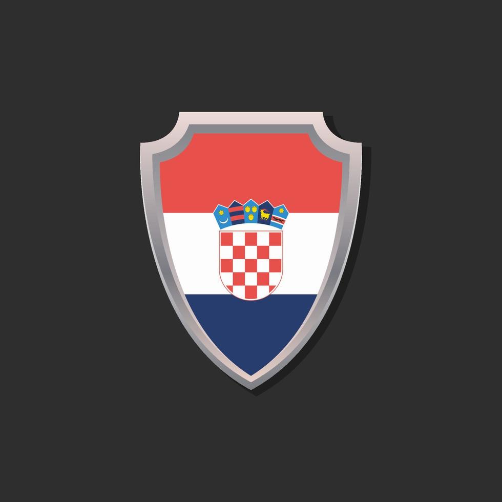 Illustration der kroatischen Flaggenvorlage vektor