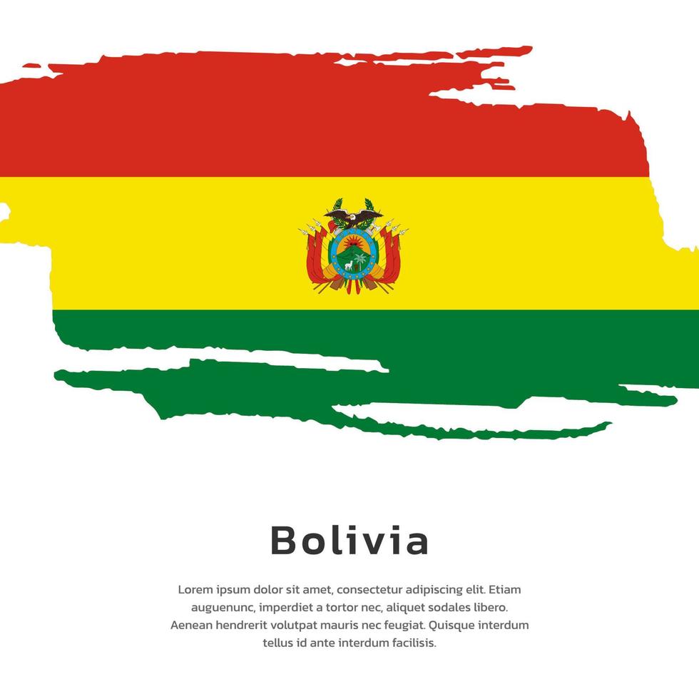 Illustration der Bolivien-Flaggenvorlage vektor
