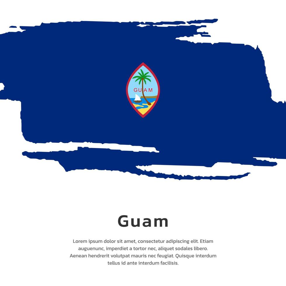 illustration der guam-flaggenschablone vektor