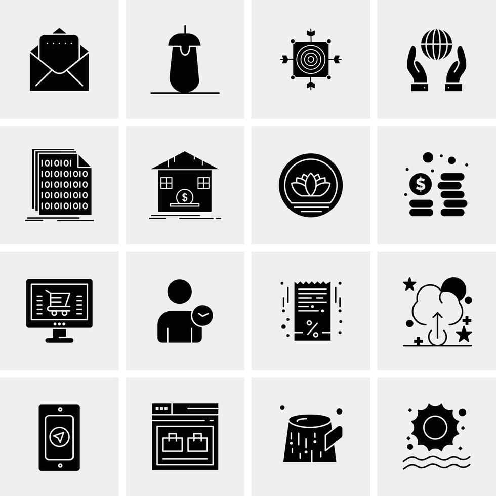 16 universelle Business-Icons Vektor kreative Icon-Illustration zur Verwendung in Web- und mobilen Projekten