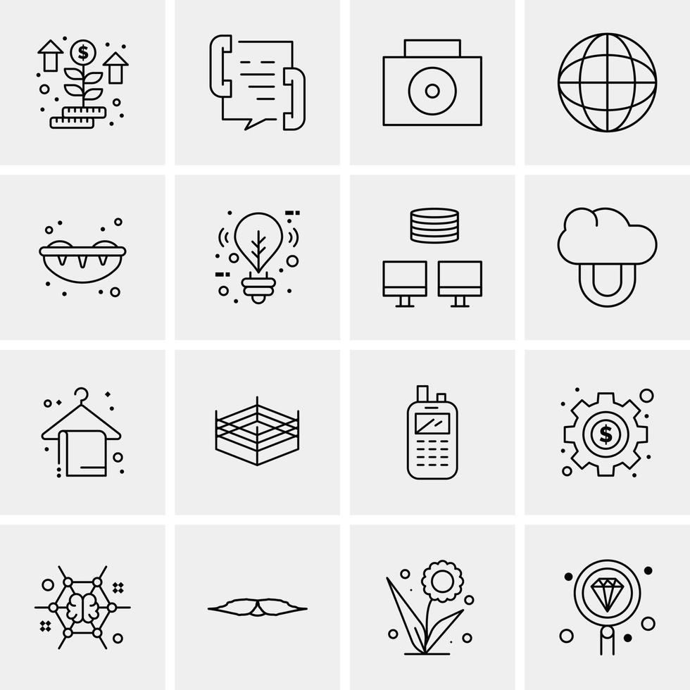 16 universelle Business-Icons Vektor kreative Icon-Illustration zur Verwendung in Web- und mobilen Projekten