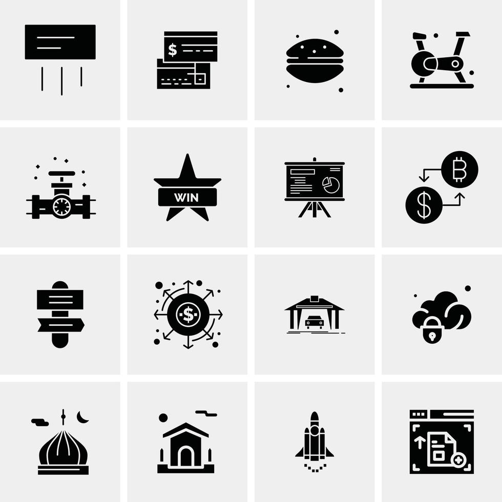 16 universelle Business-Icons Vektor kreative Icon-Illustration zur Verwendung in Web- und mobilen Projekten