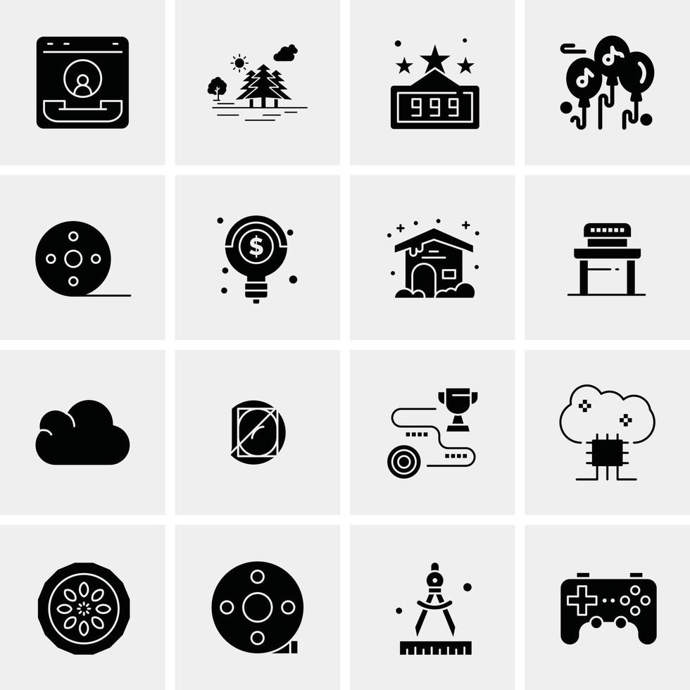 16 universelle Business-Icons Vektor kreative Icon-Illustration zur Verwendung in Web- und mobilen Projekten