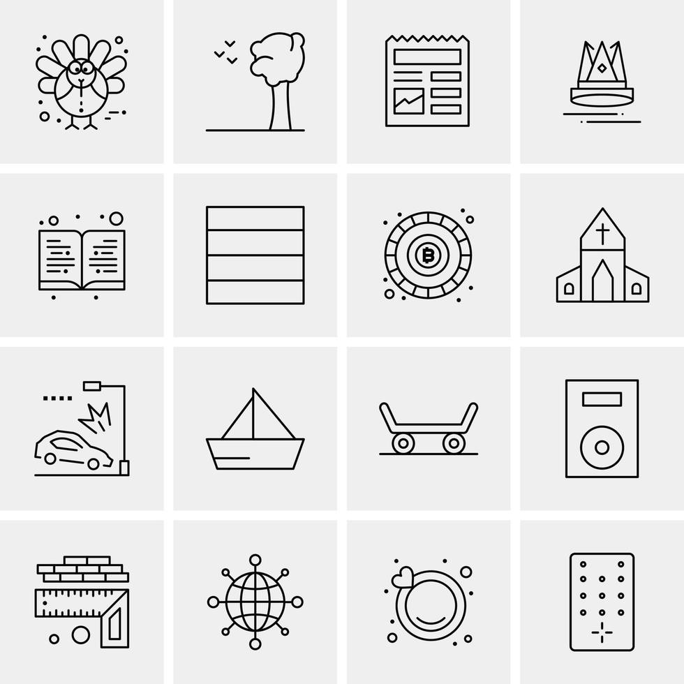 16 universelle Business-Icons Vektor kreative Icon-Illustration zur Verwendung in Web- und mobilen Projekten