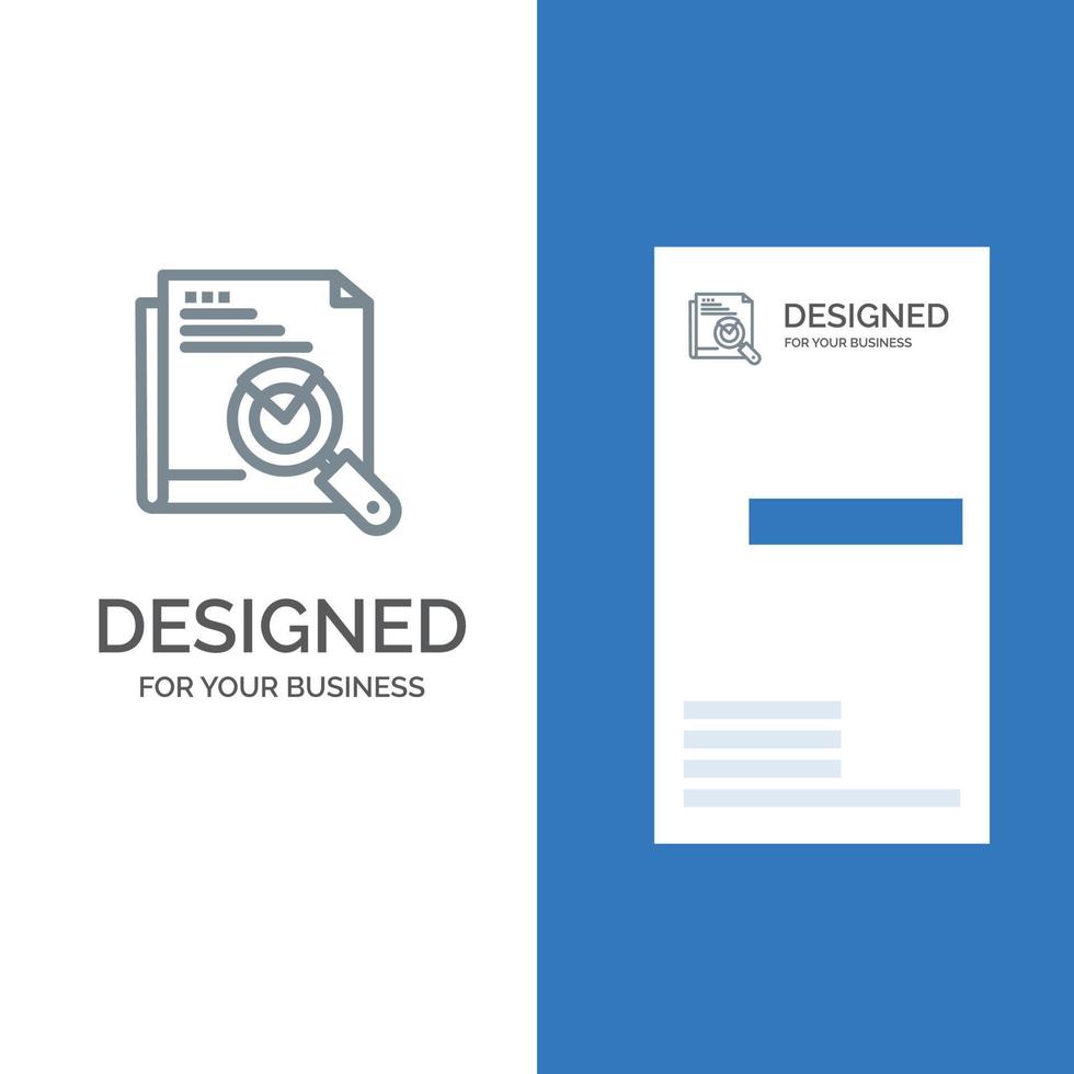 sida Sök webb sida Sök layout grå logotyp design och företag kort mall vektor