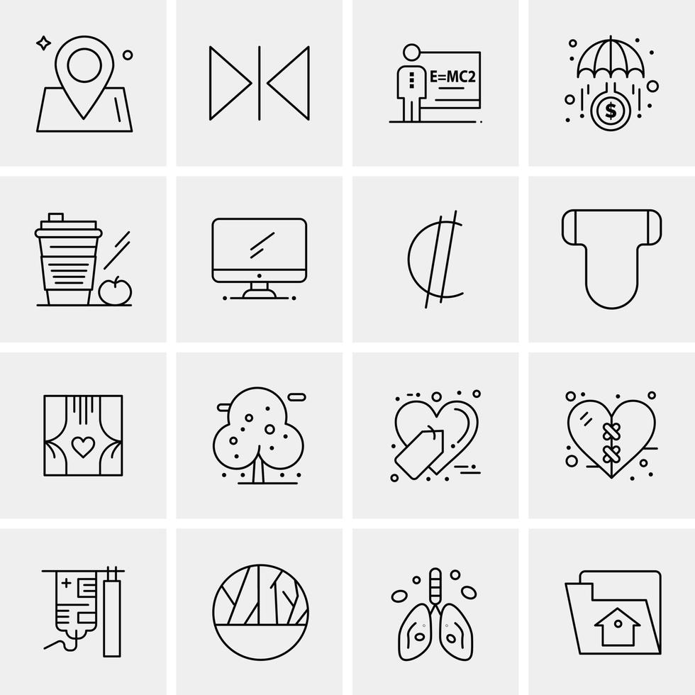 16 universelle Business-Icons Vektor kreative Icon-Illustration zur Verwendung in Web- und mobilen Projekten