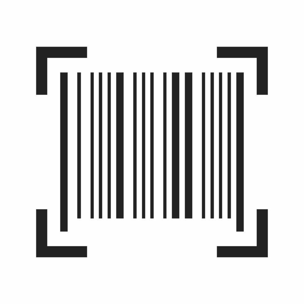 Barcode-Flachsymbol vektor