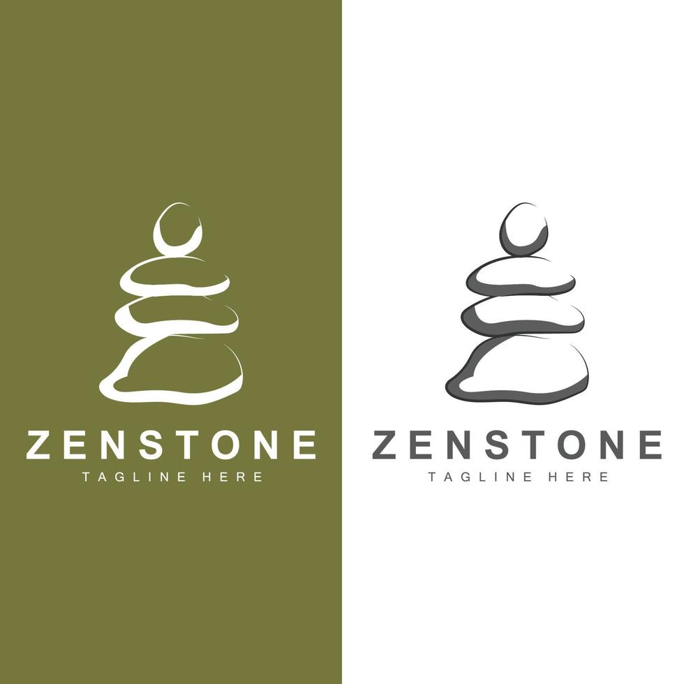 balans sten logotyp design, vektor terapi sten, massage sten, varm sten och zenstone, produkt varumärke illustration
