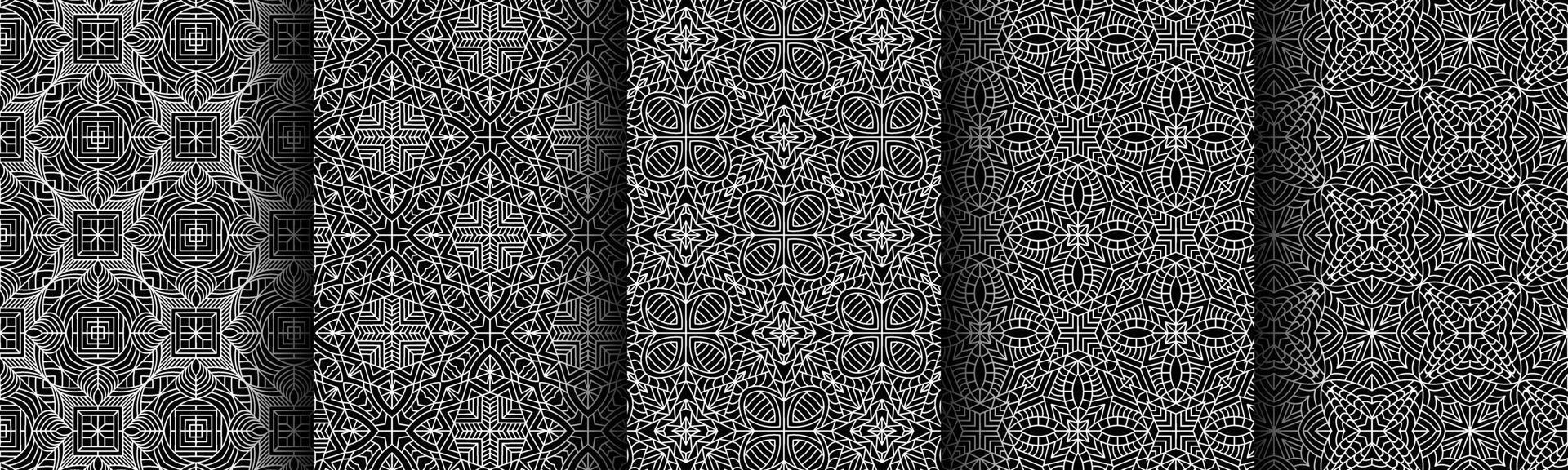 modernes Schwarz-Weiß-Sammelpaket mit geometrischen Mustern vektor