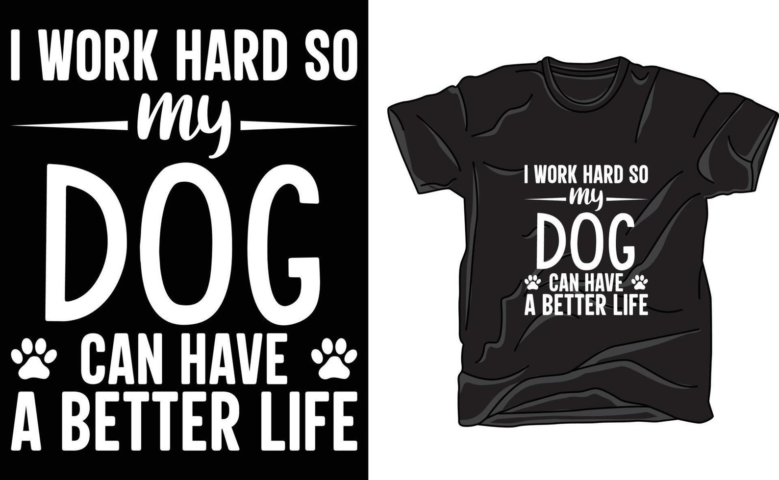 typografi t skjorta design för hund älskare vektor