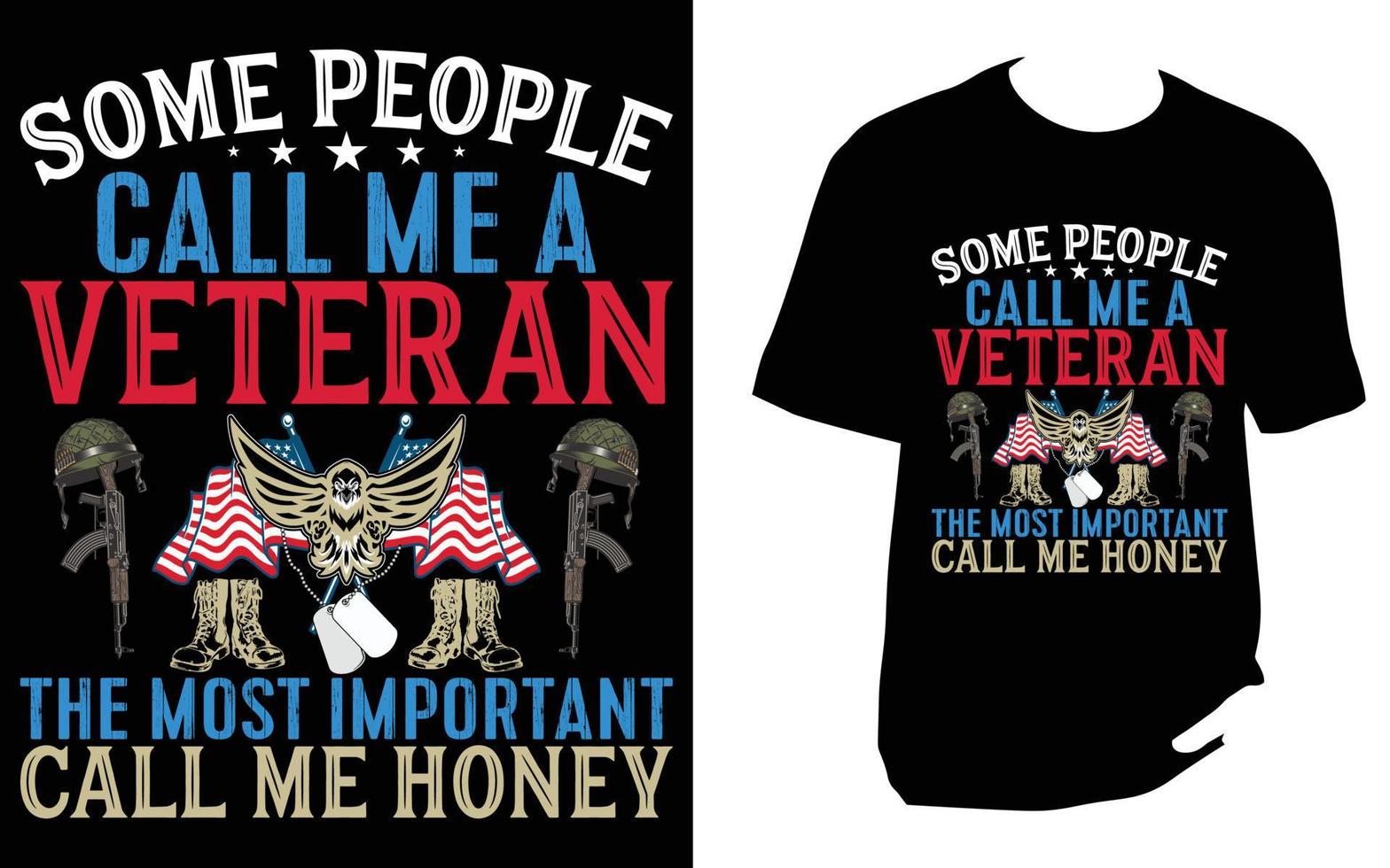 Veteranen-T-Shirt-Design vektor