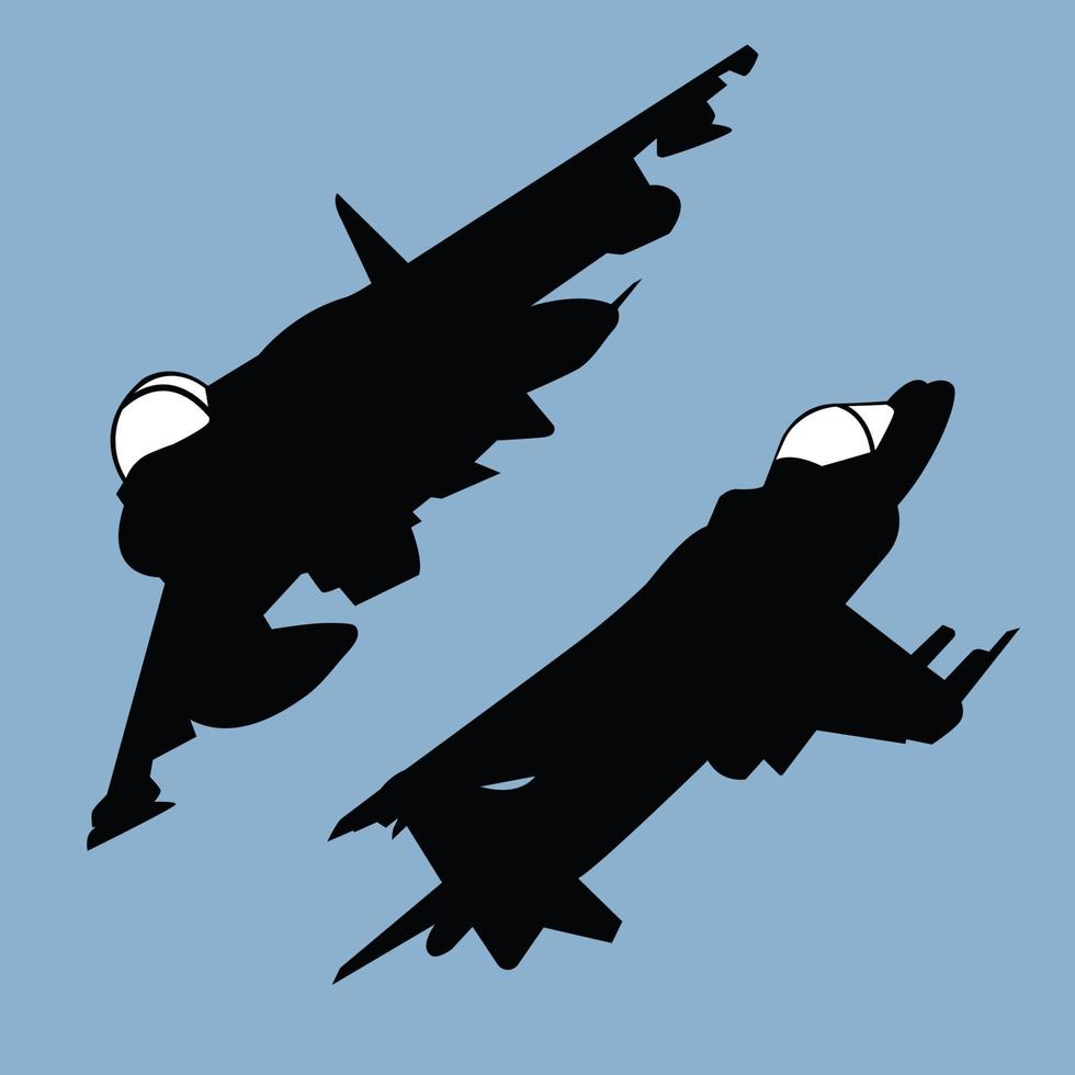 Harrier-Flugzeug-Silhouette-Vektor-Design vektor