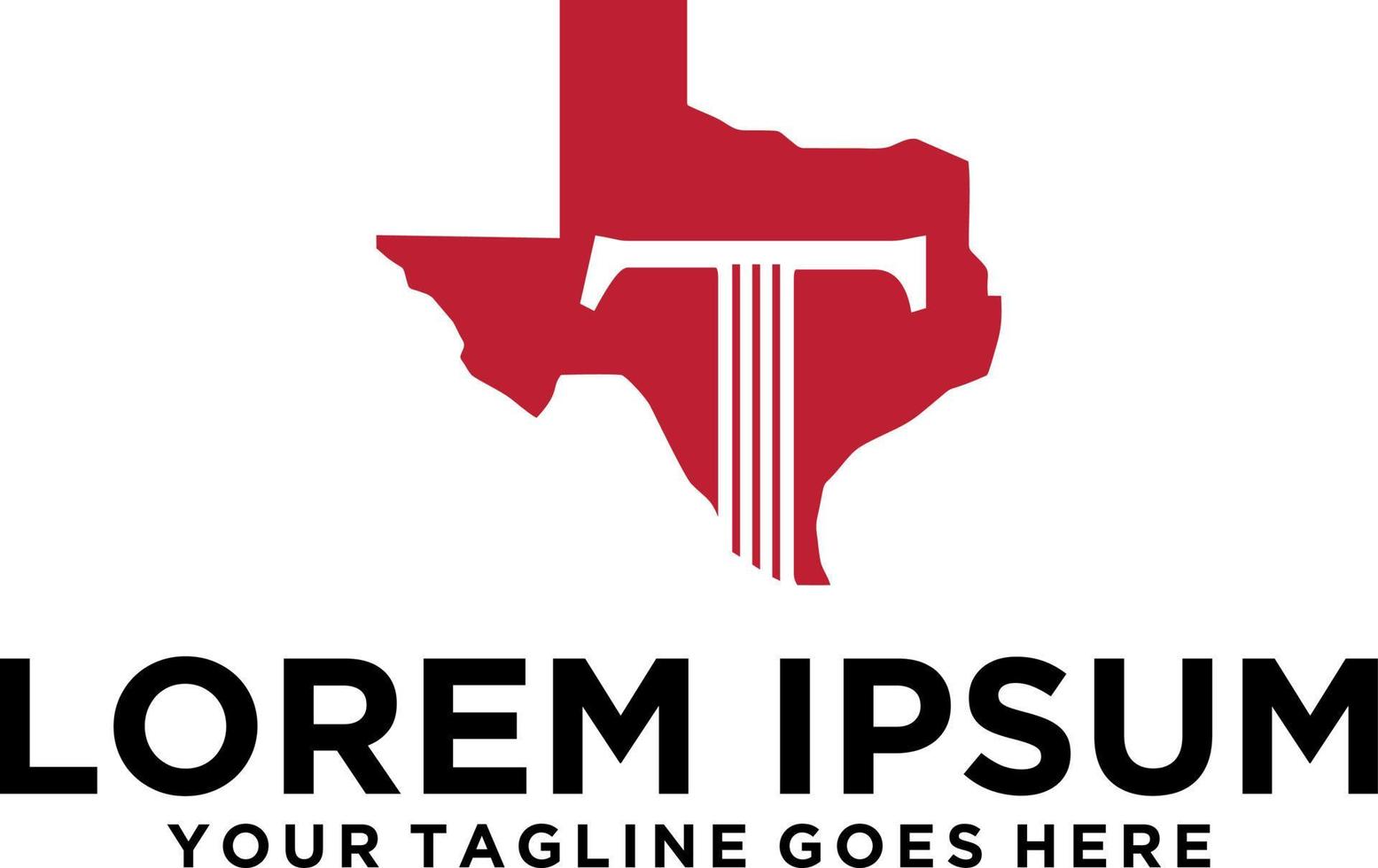 texas med brev t lag logotyp vektor