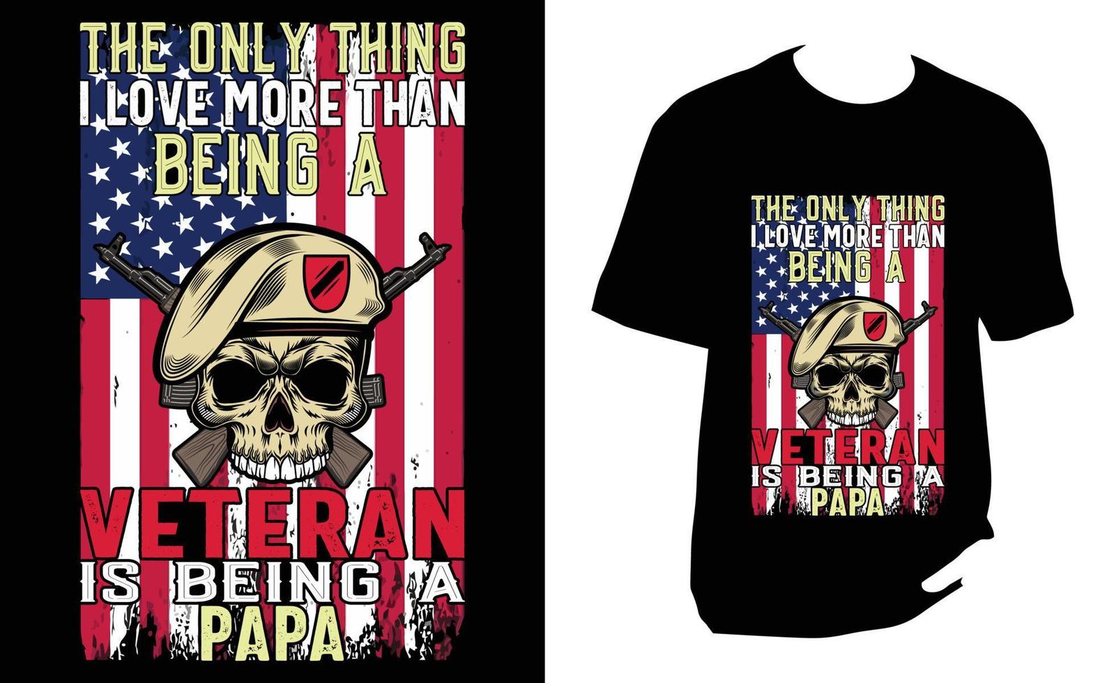 veteran t-shirt design vektor