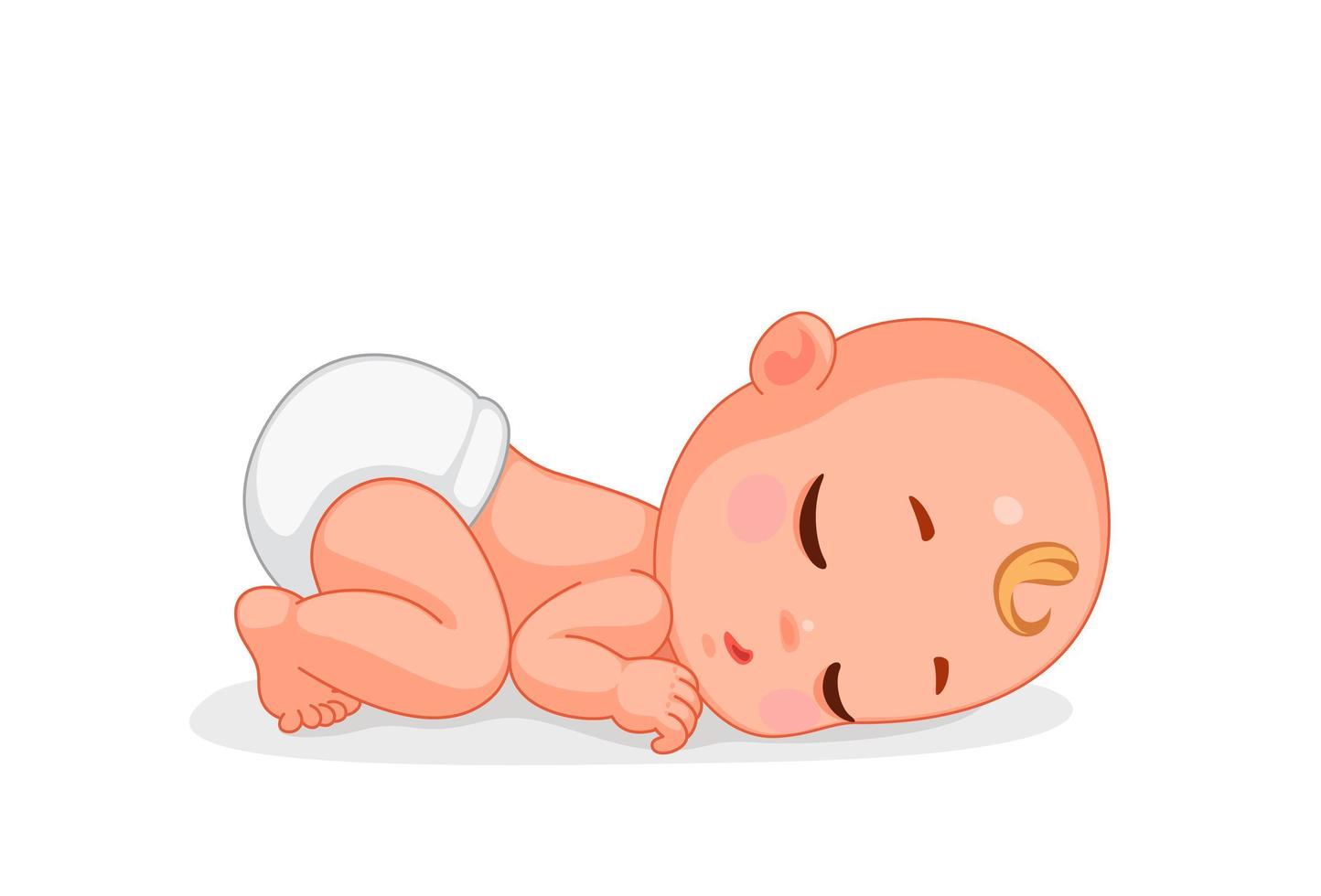 süßes Baby schläft vektor
