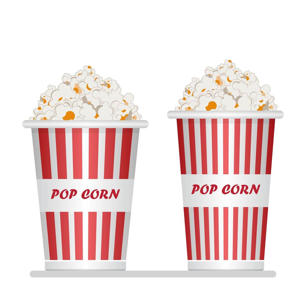 popcorn hink ikonuppsättning vektor