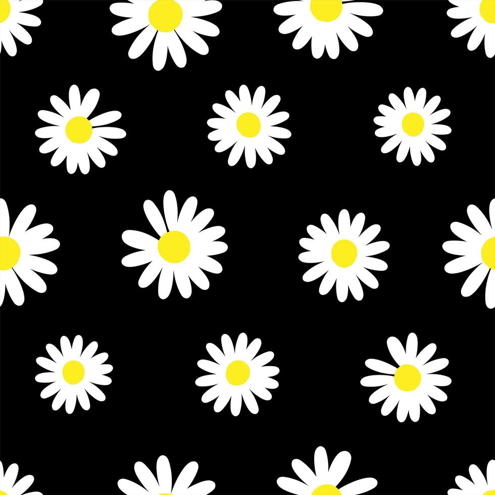 daisy blomma bakgrundsmönster vektor