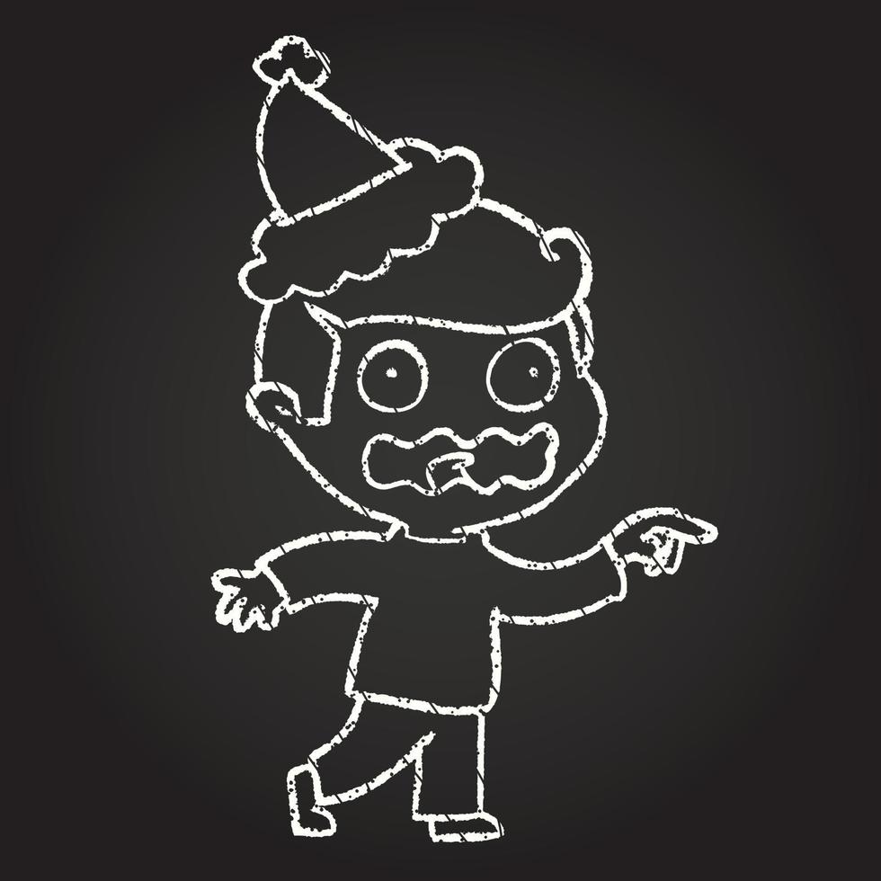 christmas man krita ritning vektor