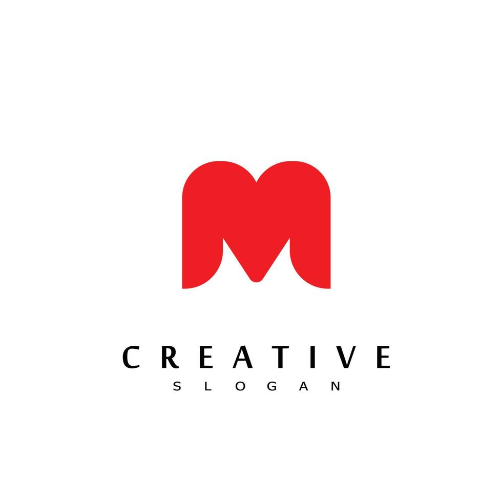 m logotyp design symbol vektor
