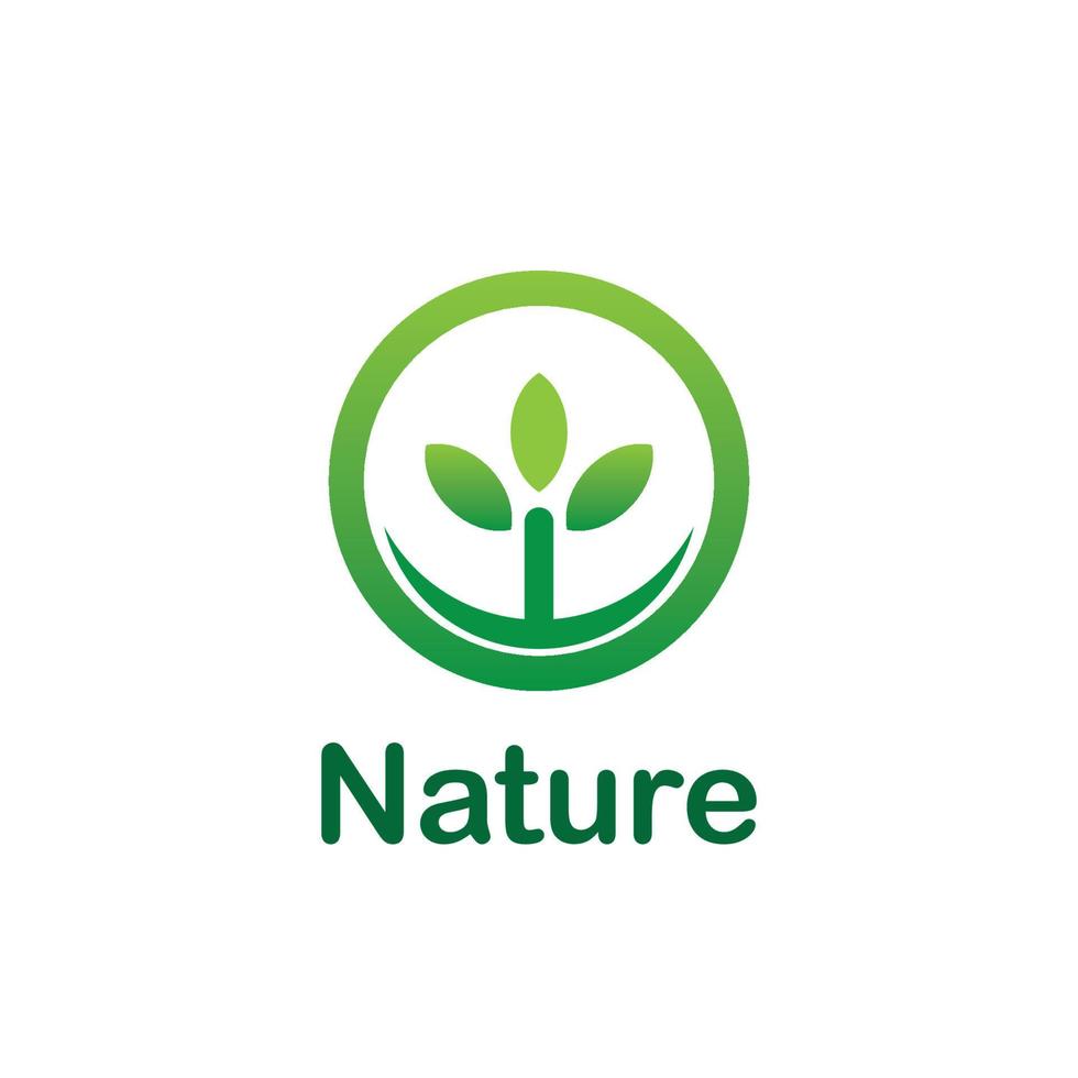 natur blad logotyp grön vektor