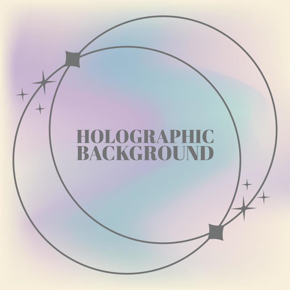 holografisches Hintergrundvektordesign vektor