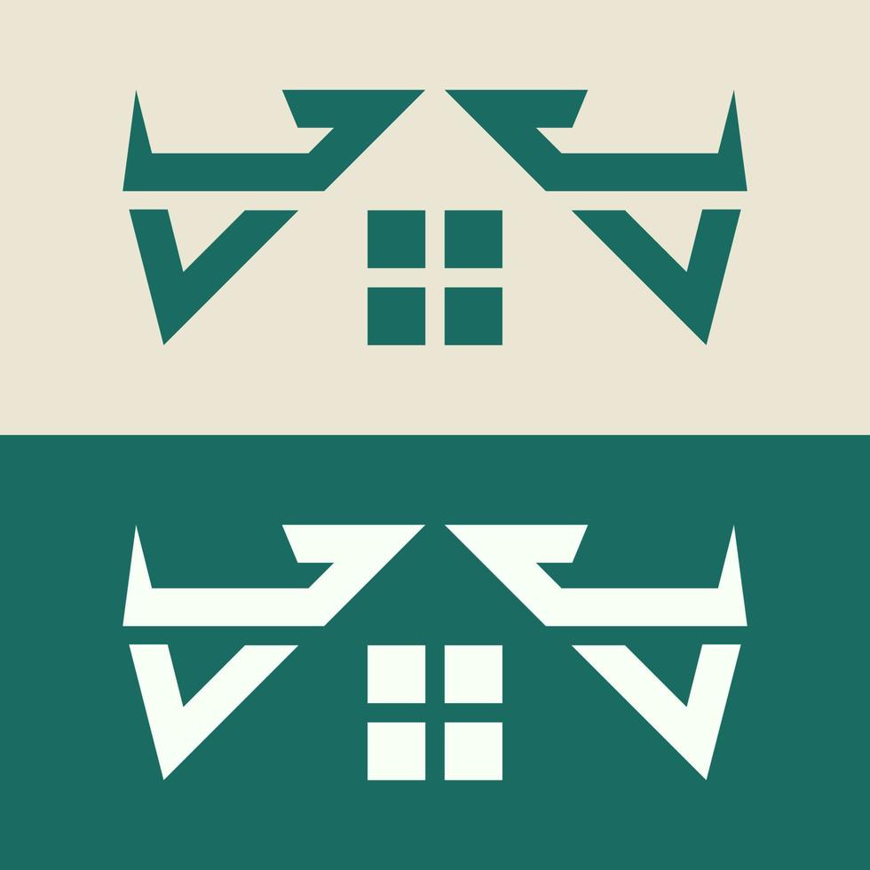 einzigartiges Home-Logo-Design, Symbolvektorvorlage vektor