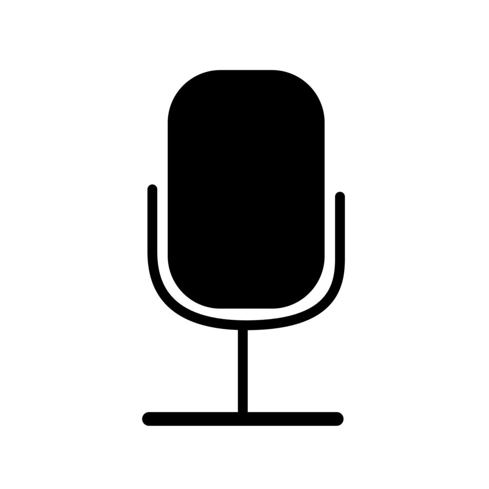 mikrofon ikon vektor logotyp mall isolerat på vit bakgrund.