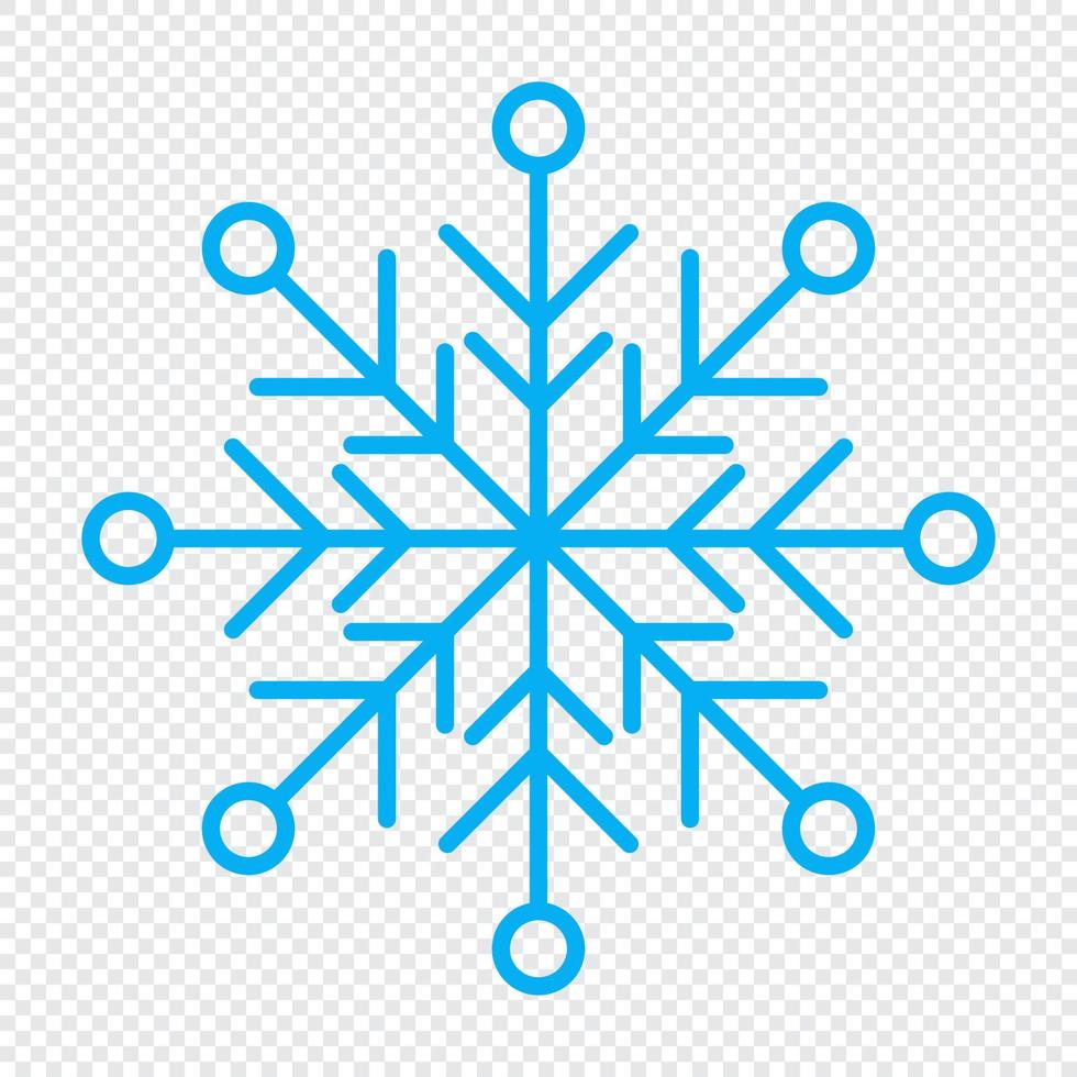 Schneeflocke. Schneeflocke-Symbol. Einfaches Schneeflocken-Symbol im Linienstil-Design. Schnee Schneeflocke-Symbol. Vektor-Illustration vektor