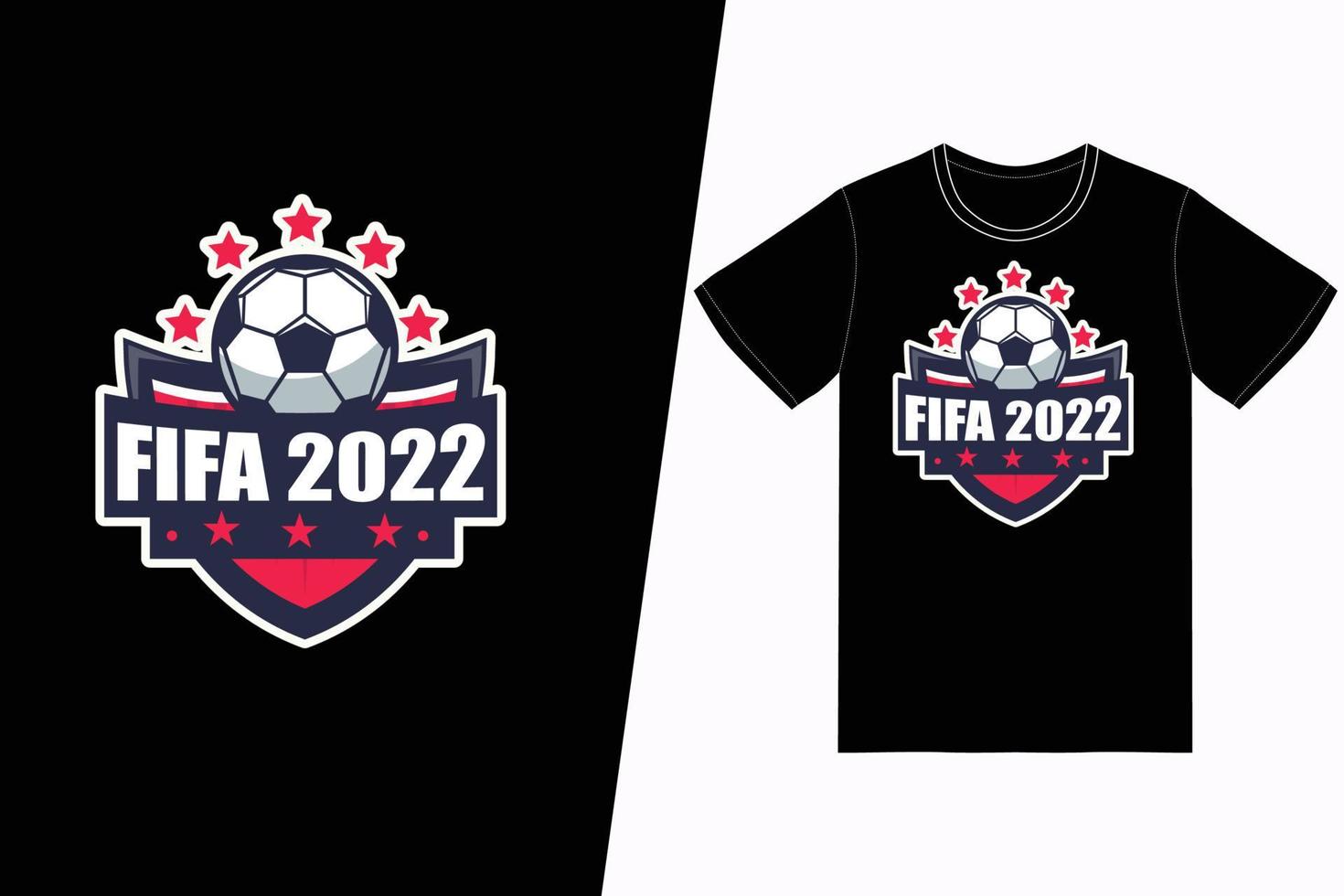 fifa 2022 fifa fotboll design. fifa fotboll t-shirt design vektor. för t-shirt skriva ut och Övrig använder. vektor