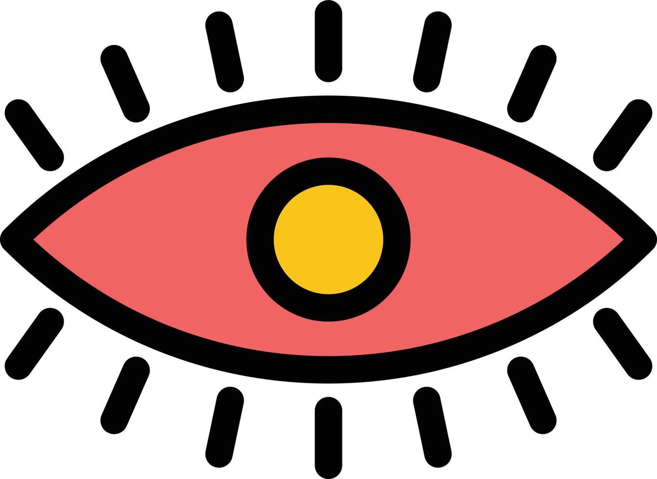 Auge Augen Uhr Design flache Farbe Symbol Vektor Symbol Banner Vorlage