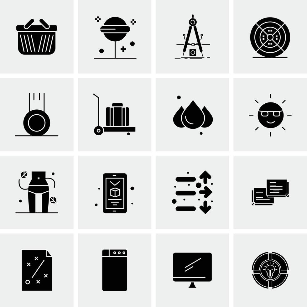 16 universelle Business-Icons Vektor kreative Icon-Illustration zur Verwendung in Web- und mobilen Projekten