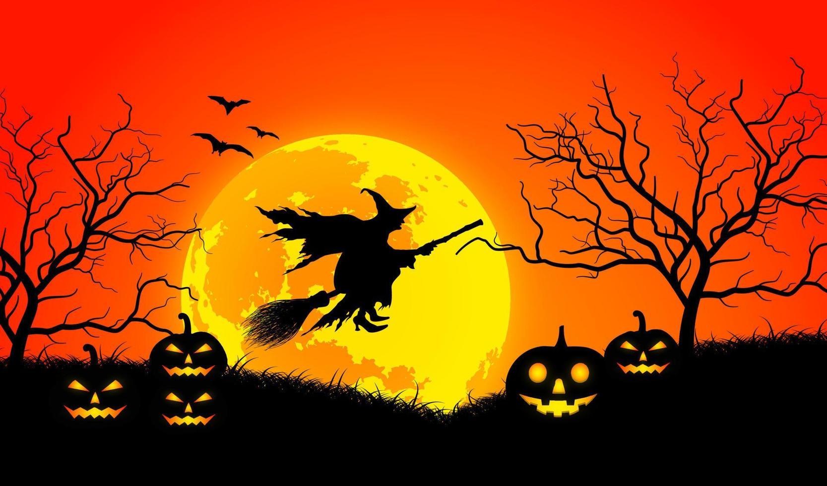 gespenstische Halloween-Hintergrundillustration vektor