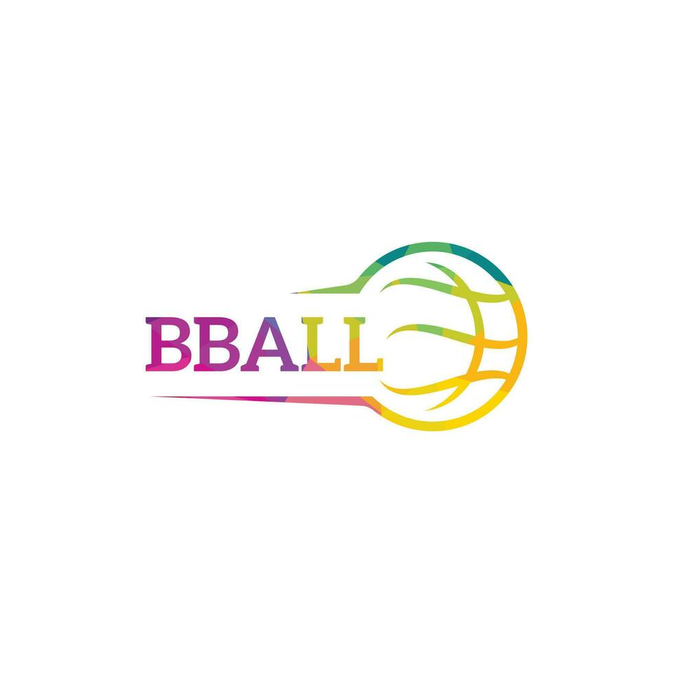 Einzigartiges Basketball-Logo-Design. Designvorlage für das Logo des Basketballclubs. vektor