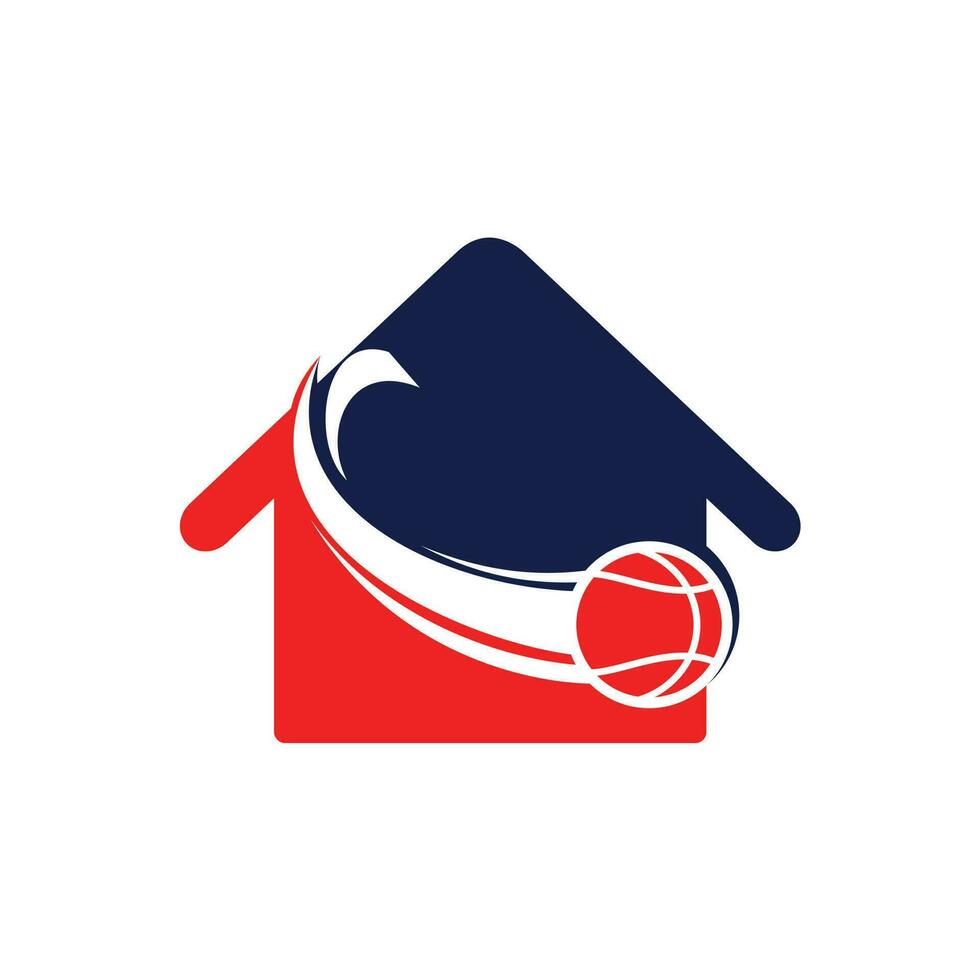 Basketball-Home-Logo-Design. Designvorlage für das Logo des Basketballclubs. vektor