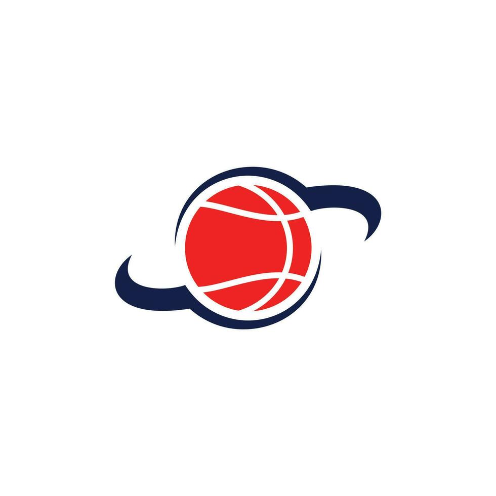 unik korg boll logotyp design. basketboll klubb logotyp design mall. vektor