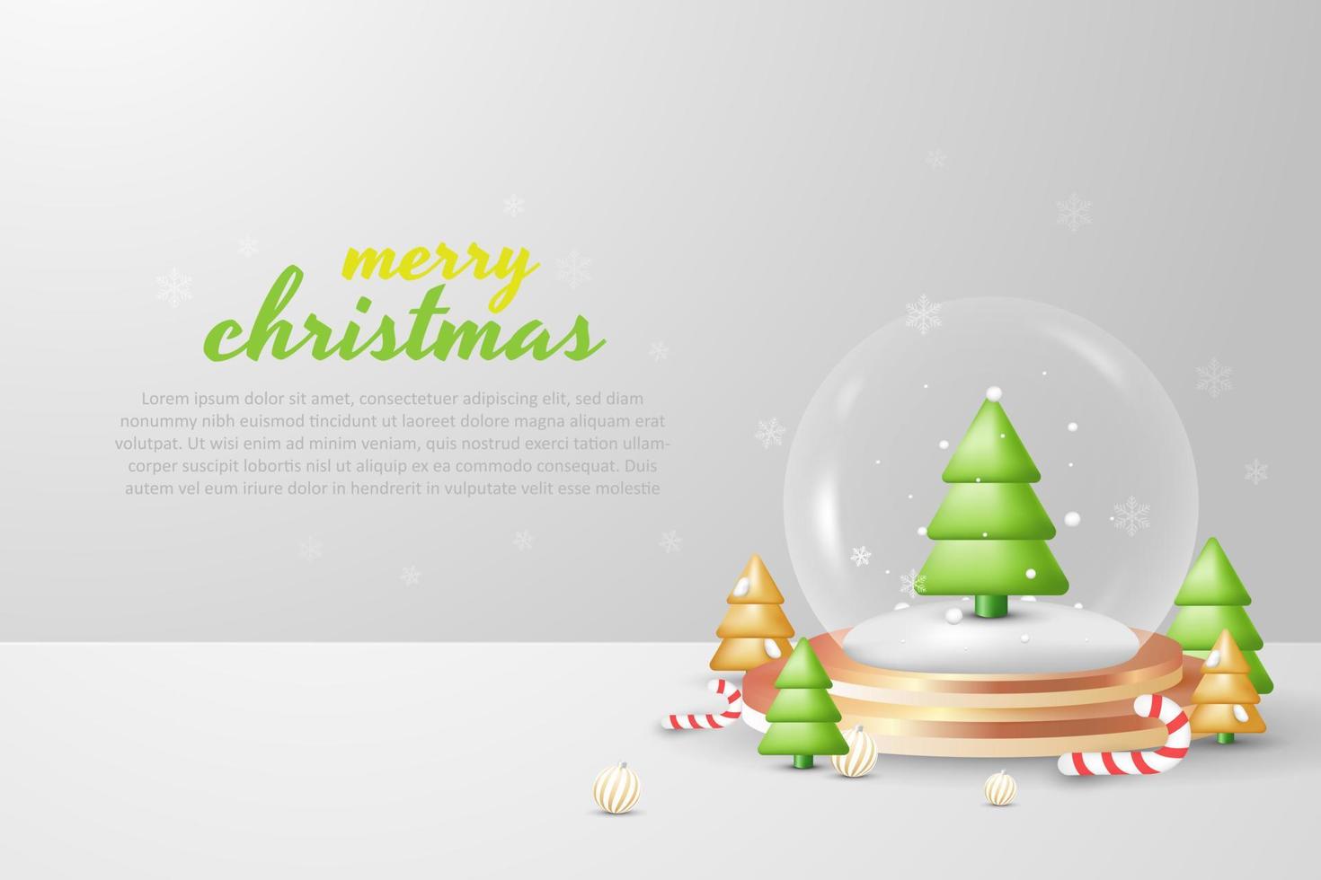 weihnachts- und neujahrshintergründe, weihnachtsdekoration schneebälle, kiefer, süßigkeiten, goldene kugeln sind perfekt für grußkarten, banner, poster vektor