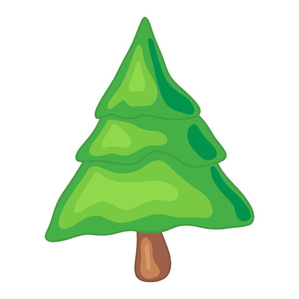immergrüner weihnachtsbaum handgezeichnete isolierte vektorillustration vektor