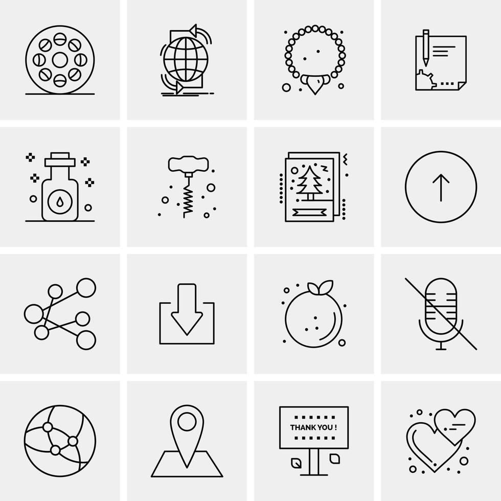 16 universelle Business-Icons Vektor kreative Icon-Illustration zur Verwendung in Web- und mobilen Projekten