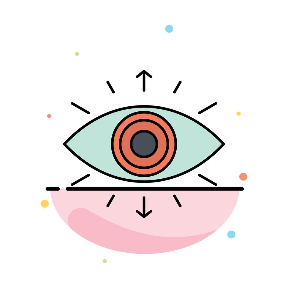 Augensymbol Geheimbundmitglied abstrakte flache Farbsymbolvorlage vektor