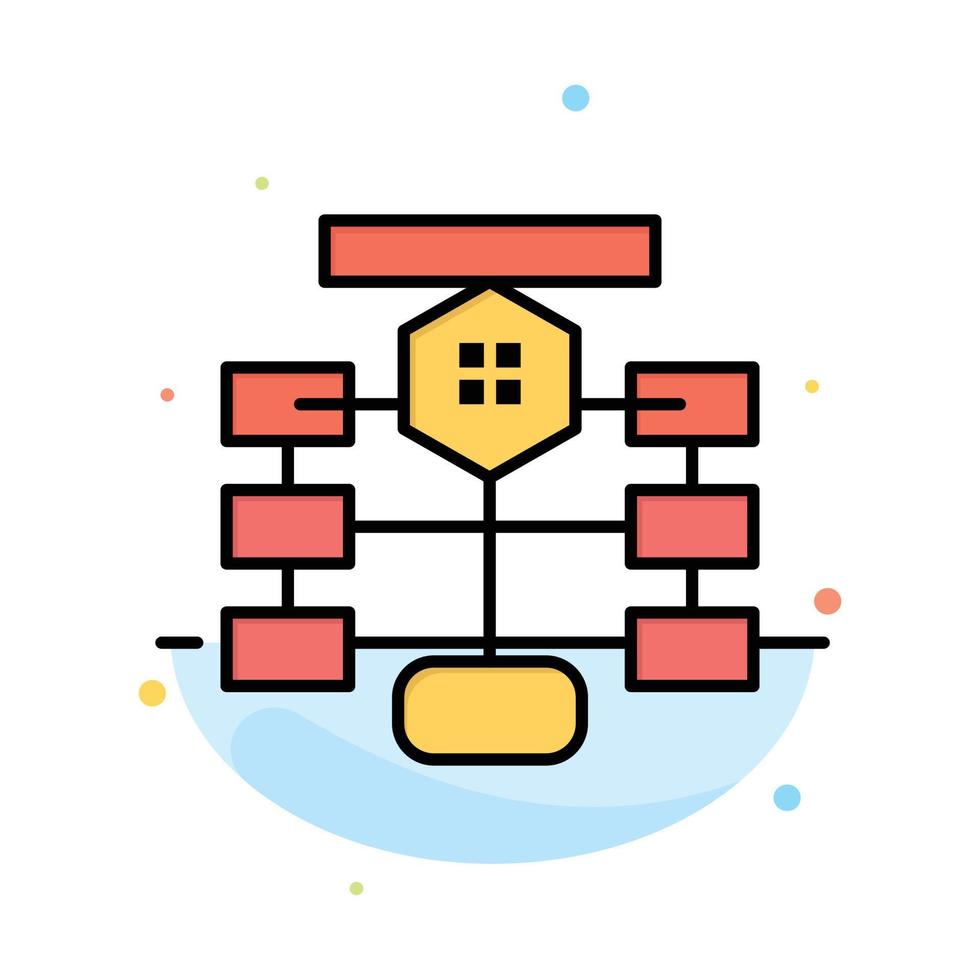 flödesschema strömma Diagram data databas abstrakt platt Färg ikon mall vektor