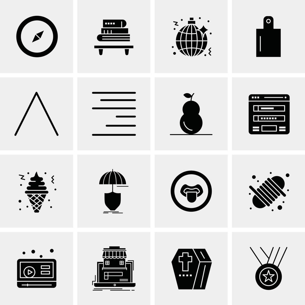 16 universelle Business-Icons Vektor kreative Icon-Illustration zur Verwendung in Web- und mobilen Projekten