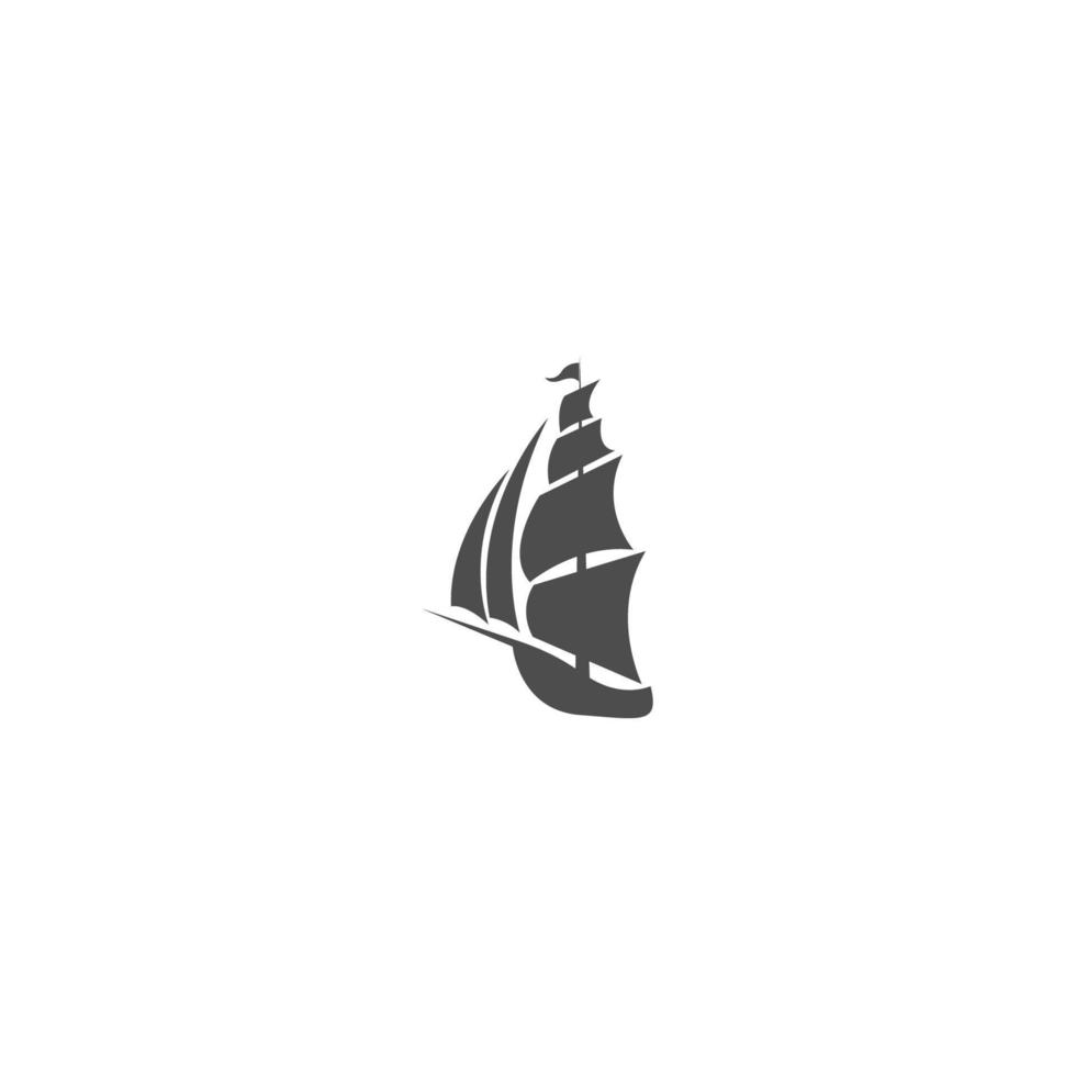 Segelboot-Symbol-Logo-Design-Illustration vektor