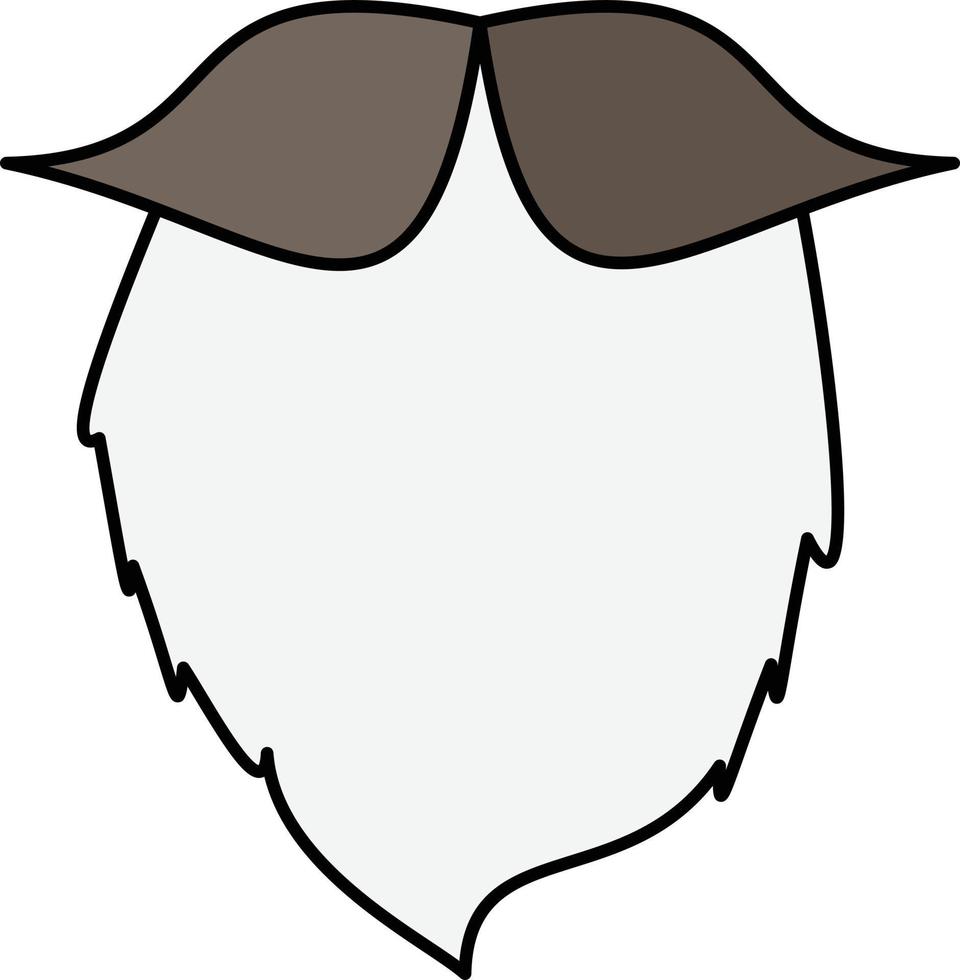 mustasch hipster Movember bar män platt Färg ikon vektor