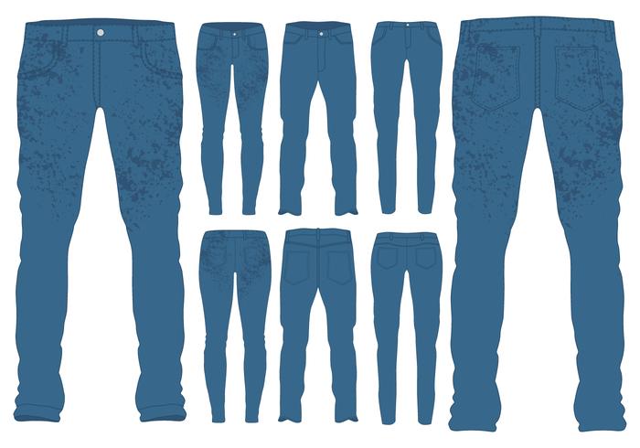 Blå Jeans Mallar vektor