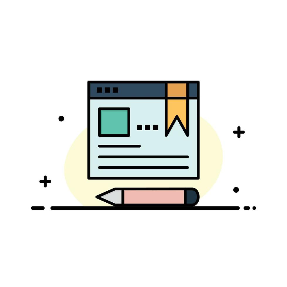 browser text penna utbildning företag logotyp mall platt Färg vektor