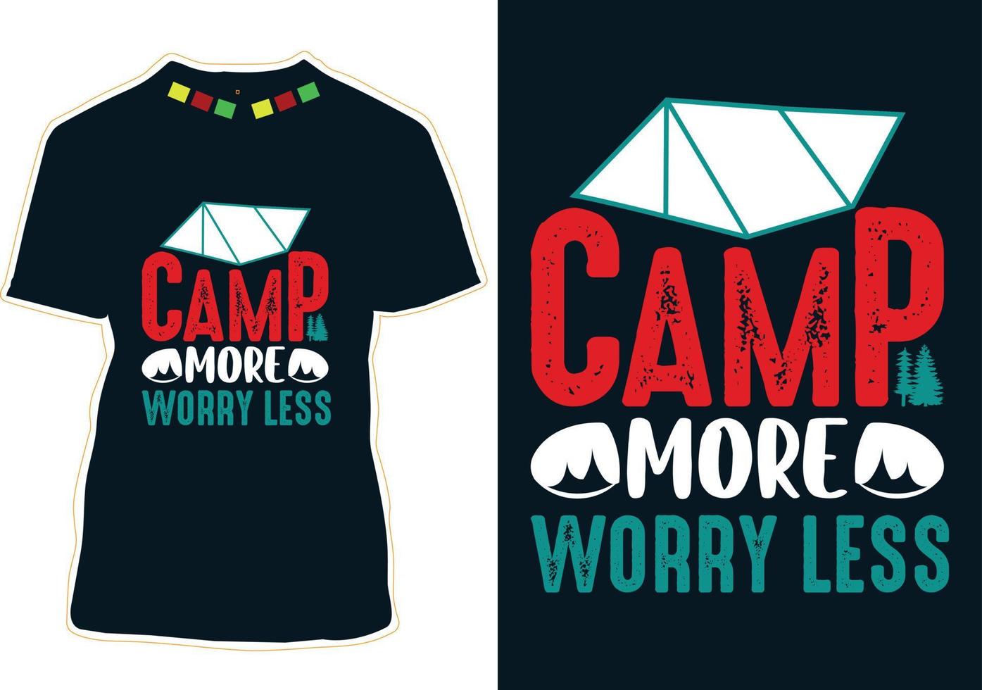 camping t-shirt design vektor