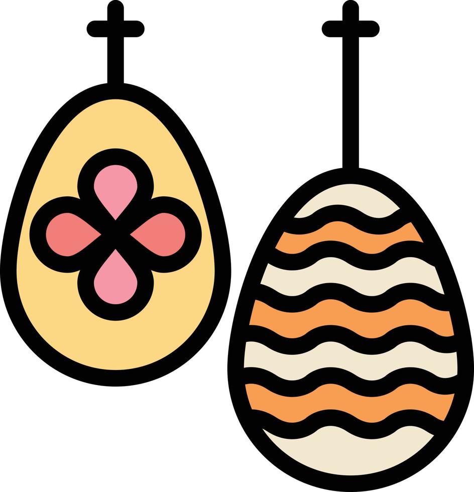 firande påsk ägg mat platt Färg ikon vektor ikon baner mall