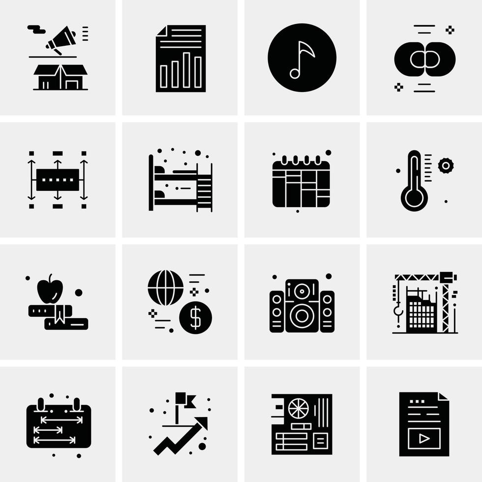 16 universelle Business-Icons Vektor kreative Icon-Illustration zur Verwendung in Web- und mobilen Projekten